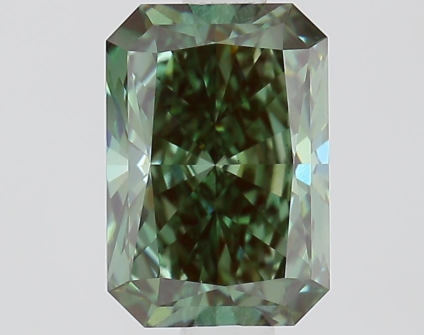 1.29 Ct. Fancy Vivid Green Radiant Lab Grown Diamond