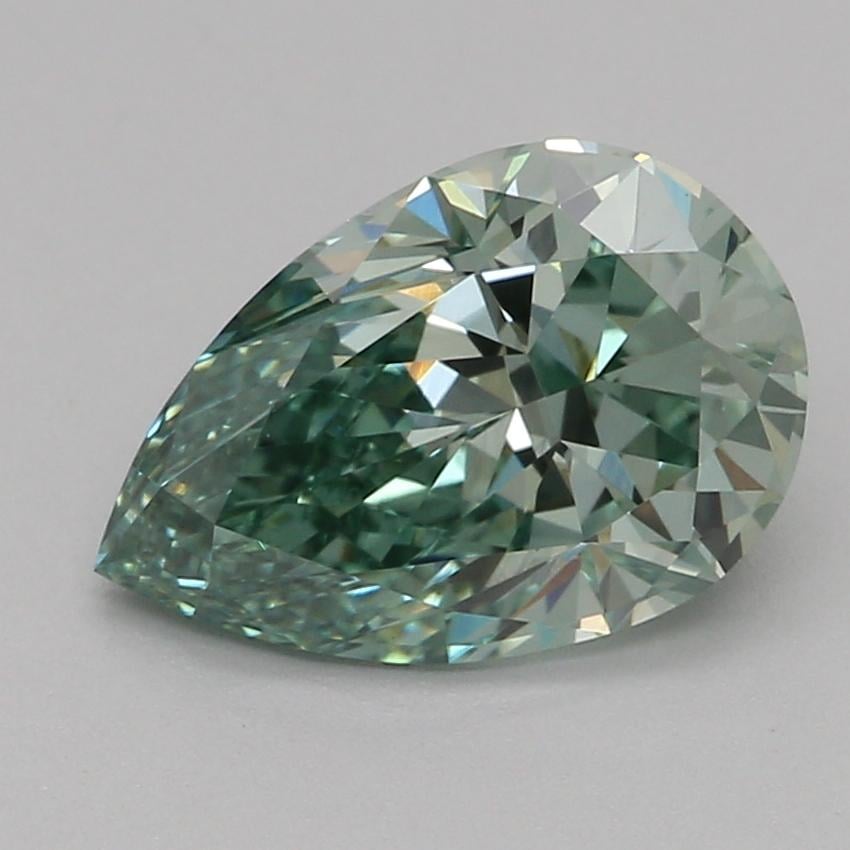 1.09 Ct. Fancy Vivid Green Pear Lab Grown Diamond