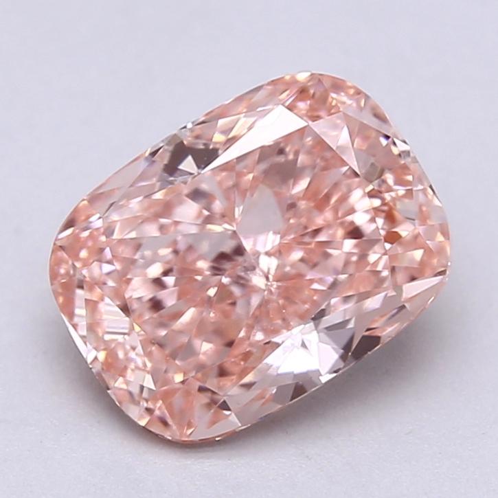 1.38 Ct. Fancy Vivid  Pink Cushion Lab Grown Diamond