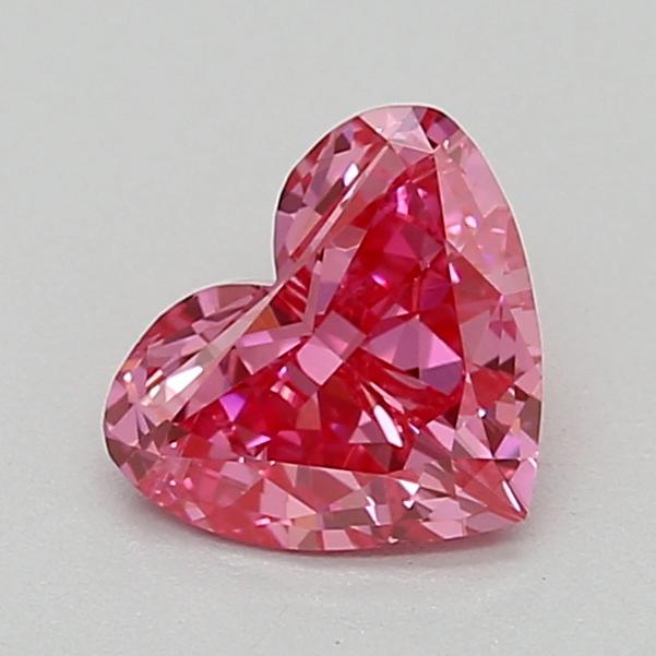 0.32 Ct. Fancy Vivid  Pink Heart Lab Grown Diamond