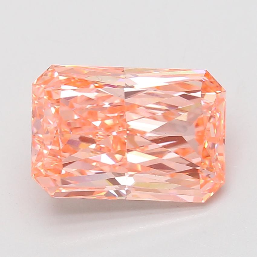 5.08 Ct. Fancy Vivid Pink Radiant Lab Grown Diamond