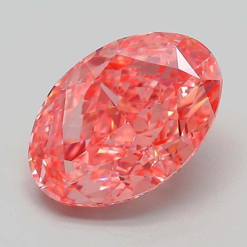 5.05 Ct. Fancy Vivid Pink Oval Lab Grown Diamond