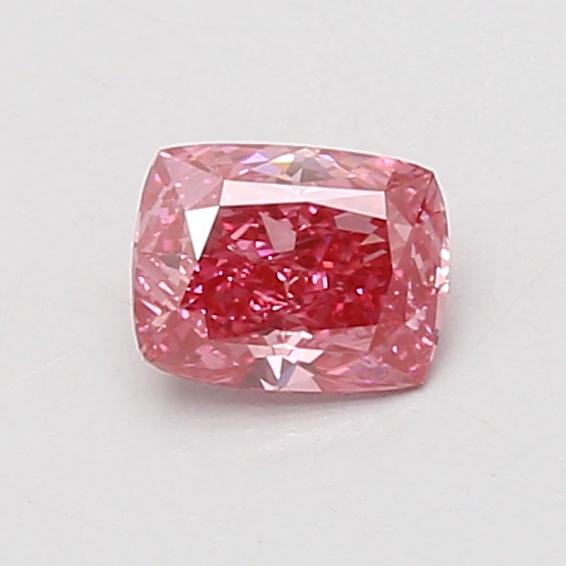0.55 Ct. Fancy Vivid Pink Cushion Lab Grown Diamond