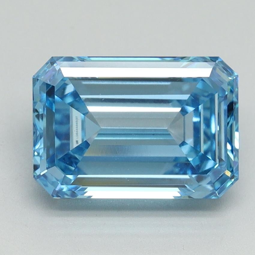 3.06 Ct. Fancy Vivid Blue Emerald Lab Grown Diamond
