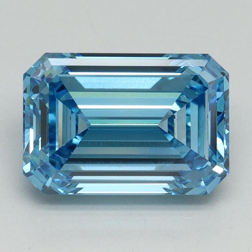 3.13 Ct. Fancy Vivid Blue Emerald Lab Grown Diamond