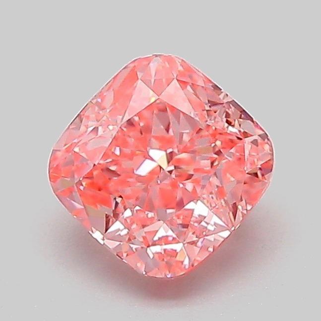 1.09 Ct. Fancy Vivid Pink Cushion Lab Grown Diamond