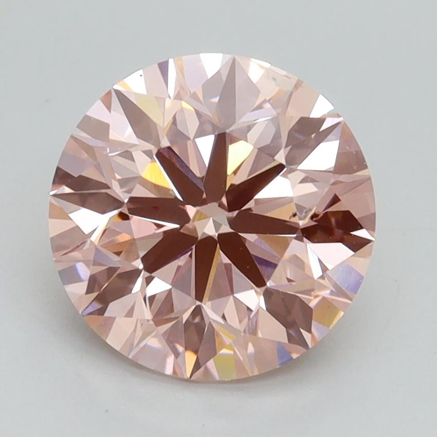 2.53 Ct. Fancy Intense Pink Round Lab Grown Diamond