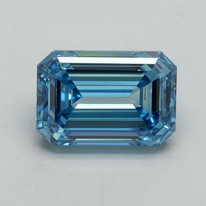 1.30 Ct. Fancy Vivid Blue Emerald Lab Grown Diamond