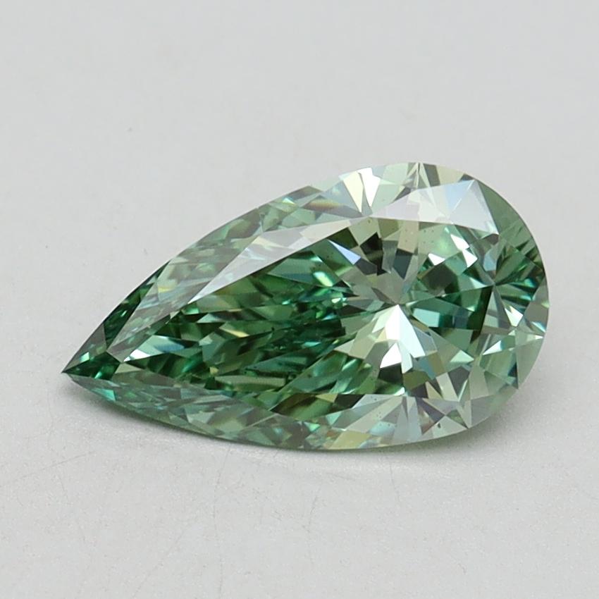 1.01 Ct. Fancy Vivid Green Pear Lab Grown Diamond