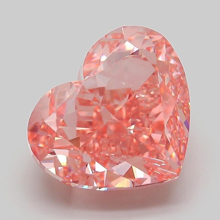 7.52 Ct. Fancy Vivid Pink Heart Lab Grown Diamond