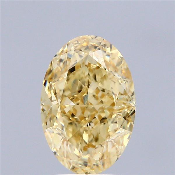 2.61 Ct. Fancy Intense Yellow Oval Lab Grown Diamond