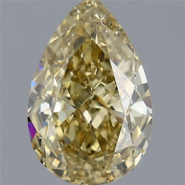 2.05 Ct. Fancy Intense Yellow Pear Lab Grown Diamond