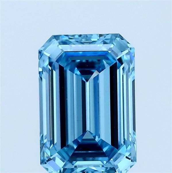 1.58 Ct. Fancy Vivid Blue Emerald Lab Grown Diamond