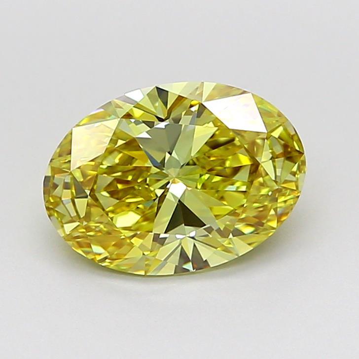 1.43 Ct. Fancy Intense Yellow Oval Lab Grown Diamond