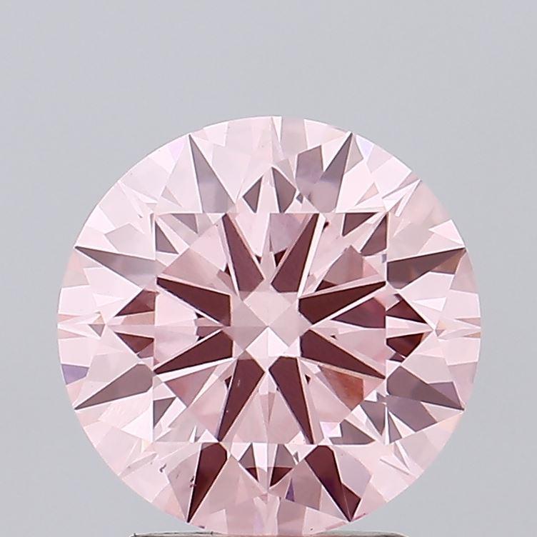 2.46 Ct. Fancy Vivid Pink Round Lab Grown Diamond