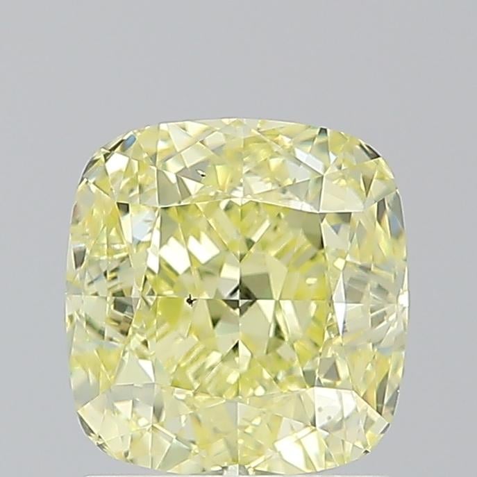 2.01 Ct. Fancy  Yellow Cushion Diamond