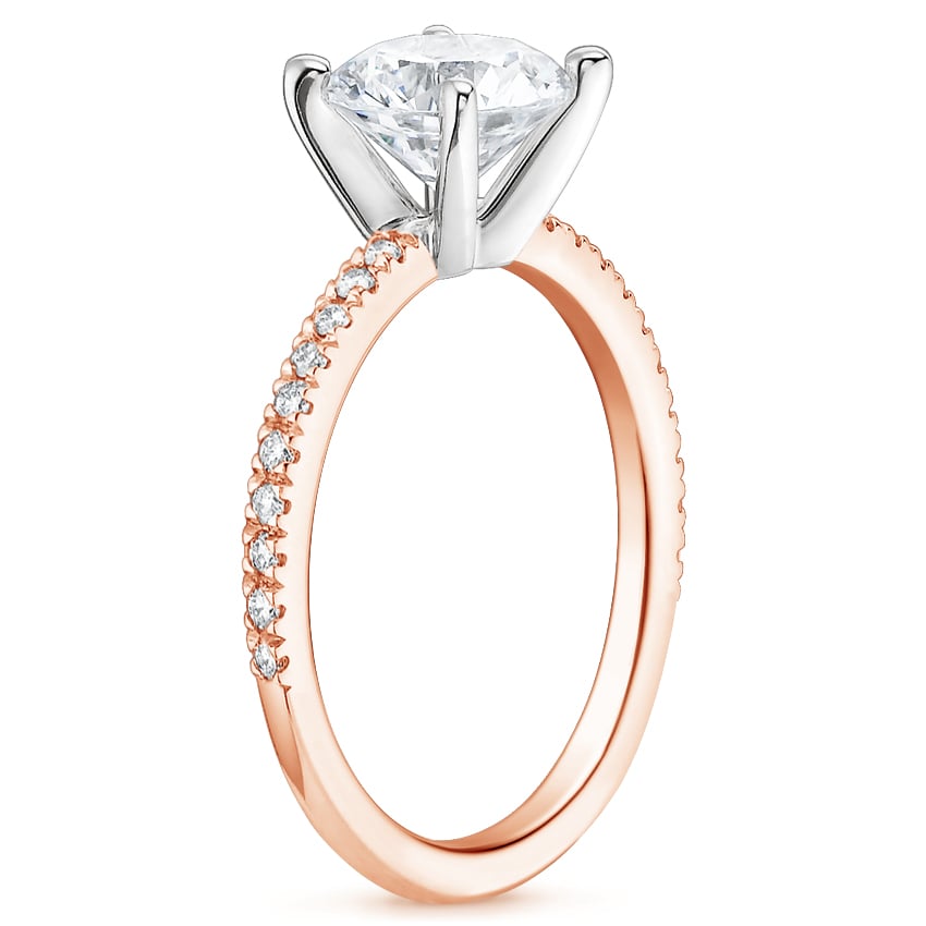 14K Rose Gold Ballad Diamond Ring (1/8 ct. tw.), large side view