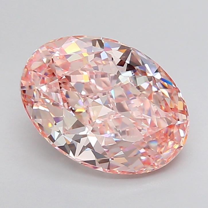 5.30 Ct. Fancy Pink Oval Lab Grown Diamond