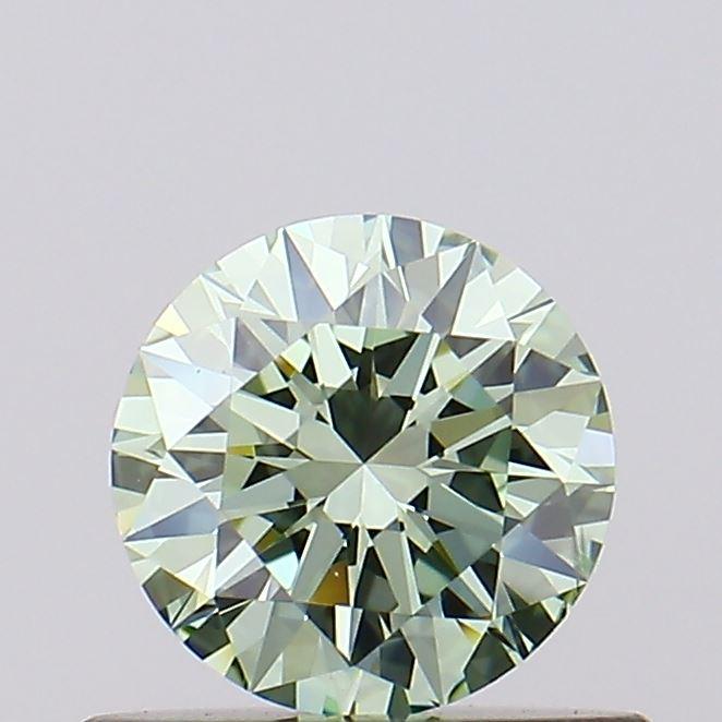 0.51 Ct. Fancy Intense Green Round Lab Grown Diamond