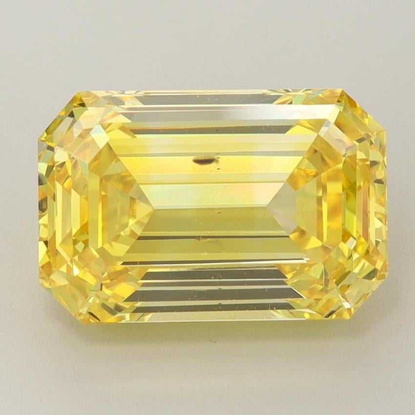 5.02 Ct. Fancy Vivid Yellow Emerald Lab Grown Diamond