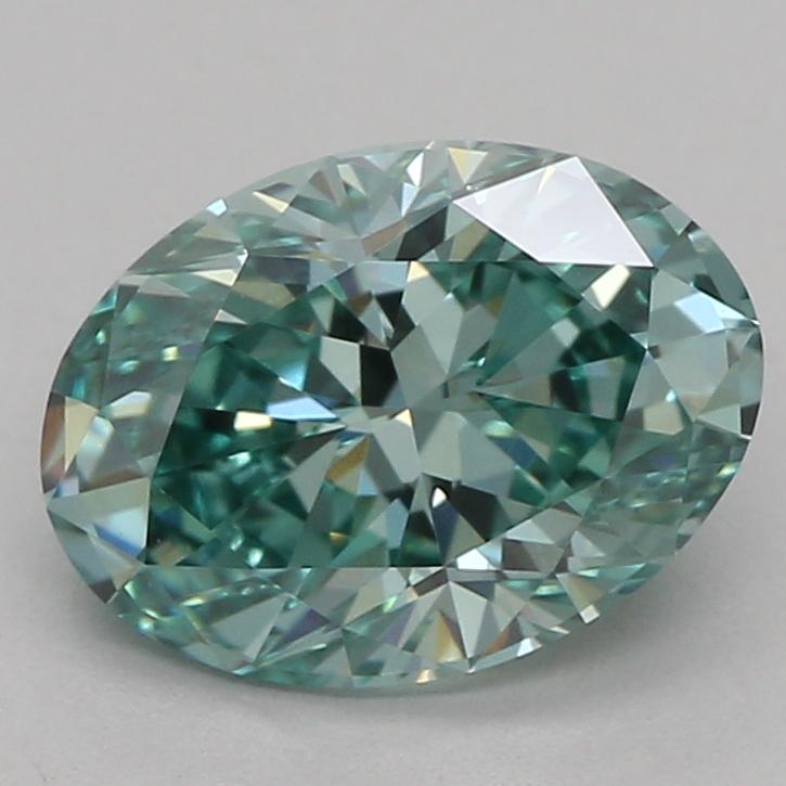 1.07 Ct. Fancy Vivid Green Oval Lab Grown Diamond