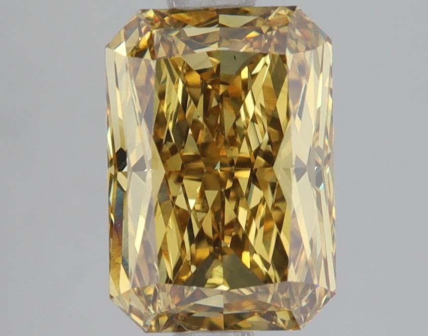 3.10 Ct. Fancy Intense Brownish Yellow Radiant Lab Grown Diamond