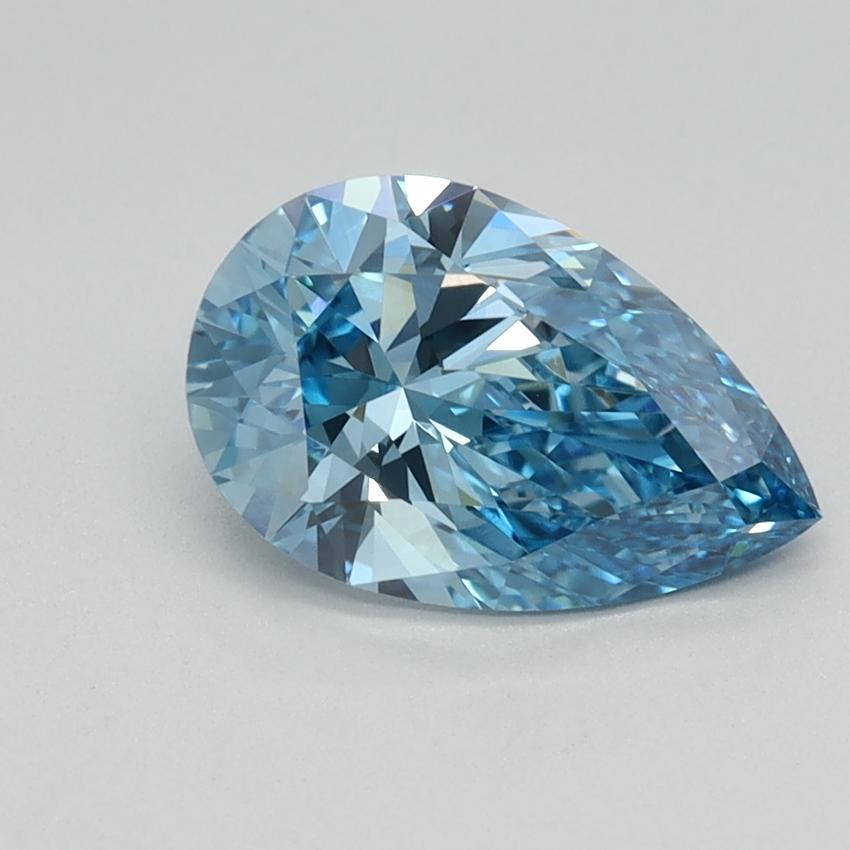 1.09 Ct. Fancy Vivid Blue Pear Lab Grown Diamond