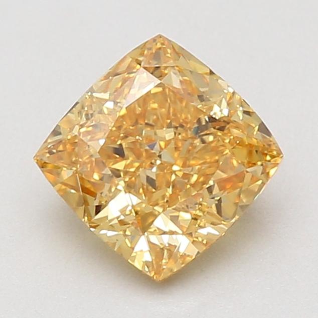 2.02 Ct. Fancy Vivid Yellow Cushion Lab Grown Diamond