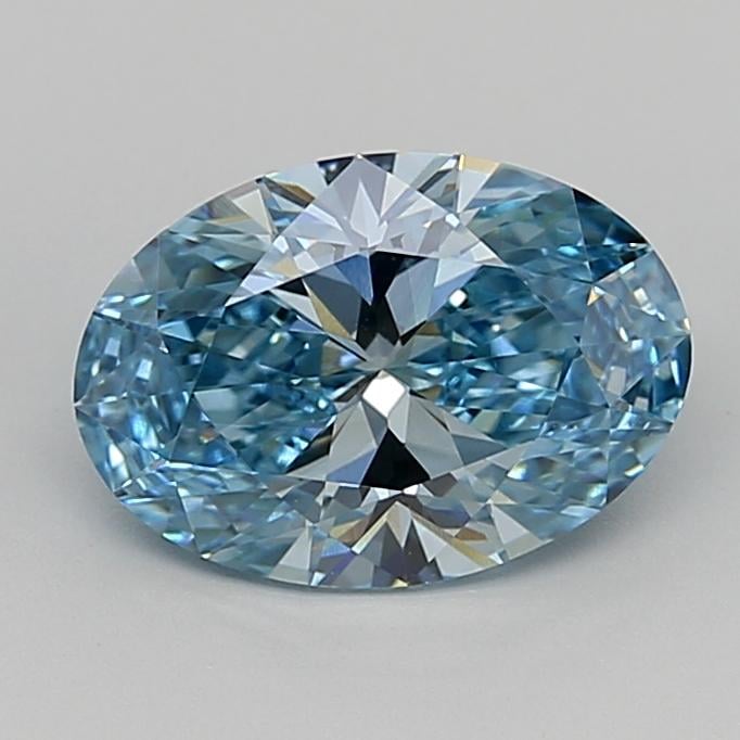 1.92 Ct. Fancy Vivid  Blue Oval Lab Grown Diamond