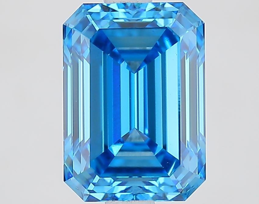 2.39 Ct. Fancy Vivid Blue Emerald Lab Grown Diamond