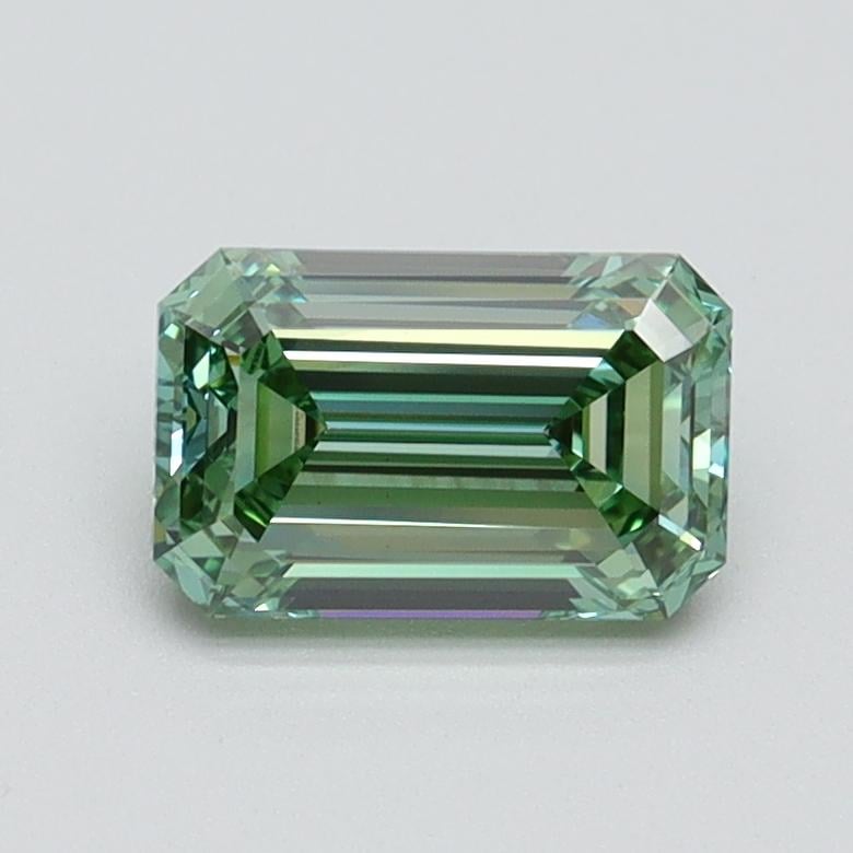 1.01 Ct. Fancy Intense Pacific Green Emerald Lab Grown Diamond