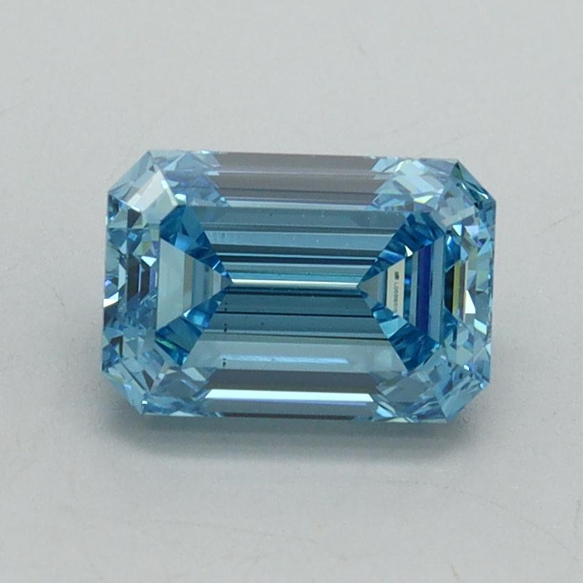 1.50 Ct. Fancy Vivid Blue Emerald Lab Grown Diamond