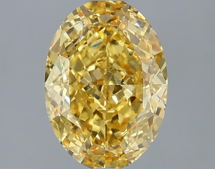 2.05 Ct. Fancy Vivid Yellow Oval Lab Grown Diamond