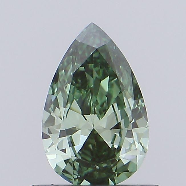 0.47 Ct. Fancy Vivid Green Pear Lab Grown Diamond