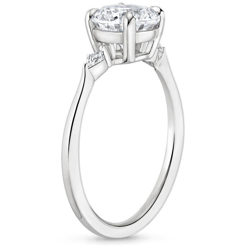18K White Gold Cometa Diamond Ring, large side view