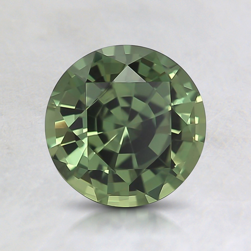 6.4mm Green Round Sapphire