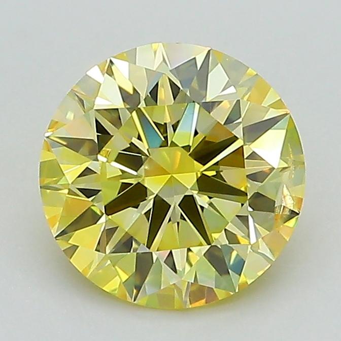 1.53 Ct. Fancy Intense Yellow Round Lab Grown Diamond