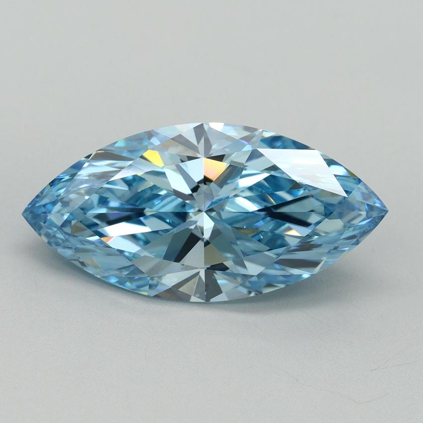 5.11 Ct. Fancy Vivid Blue Marquise Lab Grown Diamond