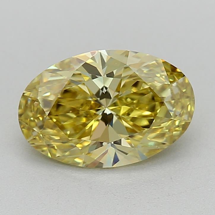 0.82 Ct. Fancy Intense Yellow Oval Lab Grown Diamond