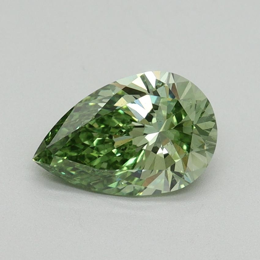1.04 Ct. Fancy Vivid Green Pear Lab Grown Diamond