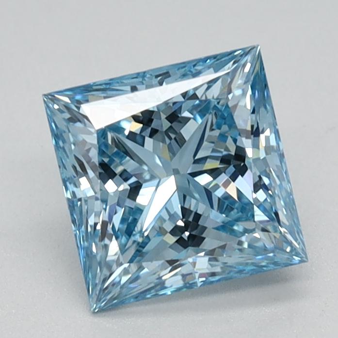 1.00 Ct. Fancy Vivid Blue Princess Lab Grown Diamond