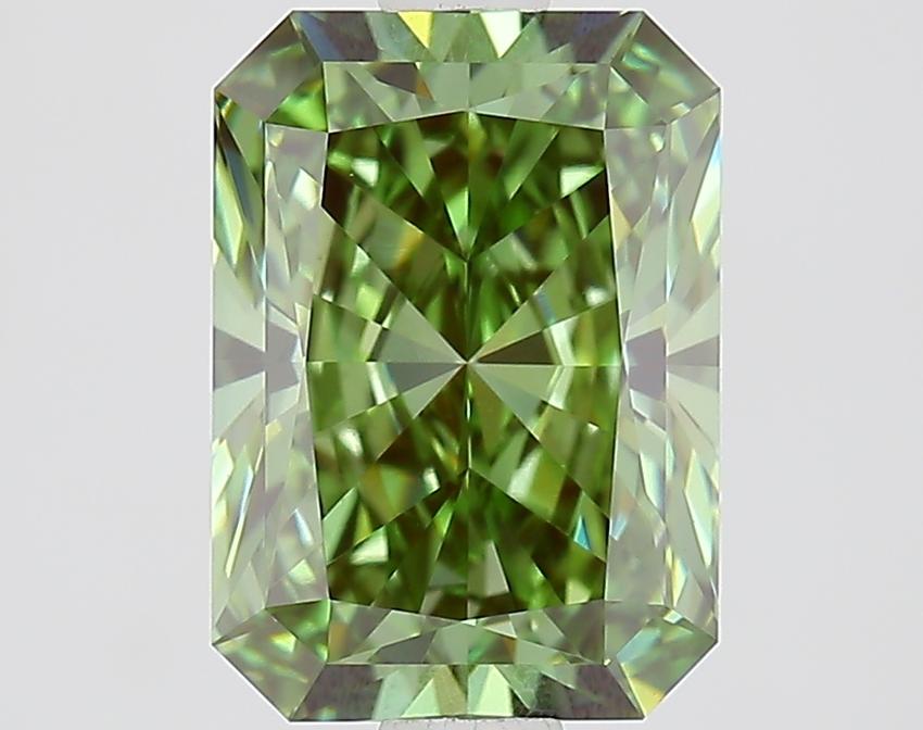 1.79 Ct. Fancy Vivid Green Radiant Lab Grown Diamond