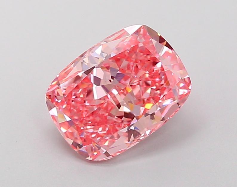 2.04 Ct. Fancy Vivid Pink Cushion Lab Grown Diamond
