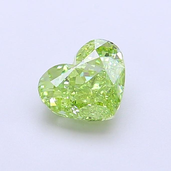 1.01 Ct. Fancy Vivid Green Heart Lab Grown Diamond