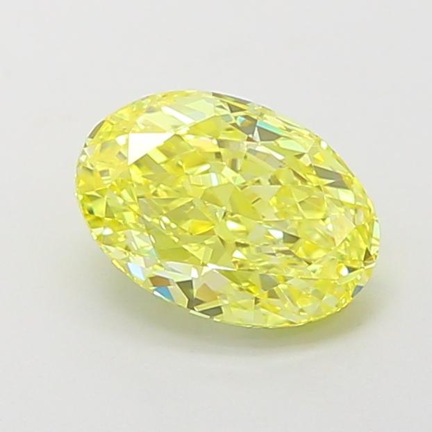 1.51 Ct. Fancy Vivid  Yellow Oval Lab Grown Diamond