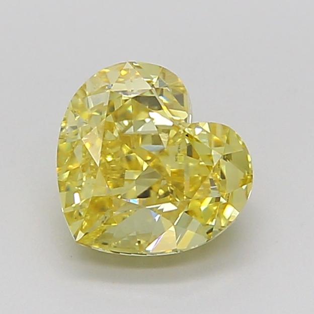 1.67 Ct. Fancy Intense Yellow Heart Lab Grown Diamond