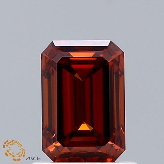1.10 Ct. Fancy Deep Orange Emerald Lab Grown Diamond