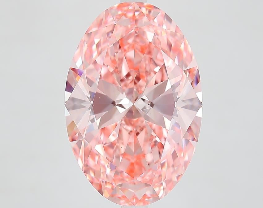 7.53 Ct. Fancy Vivid Pink Oval Lab Grown Diamond
