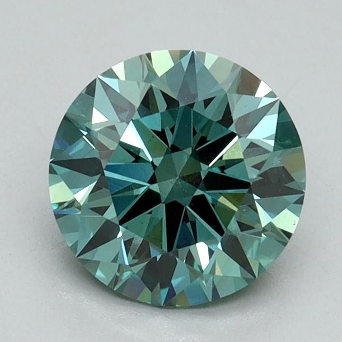1.30 Ct. Fancy Vivid Pacific Green Round Lab Grown Diamond