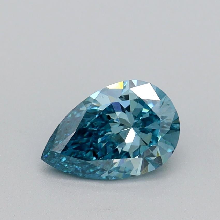 0.65 Ct. Fancy Vivid Blue Pear Lab Grown Diamond